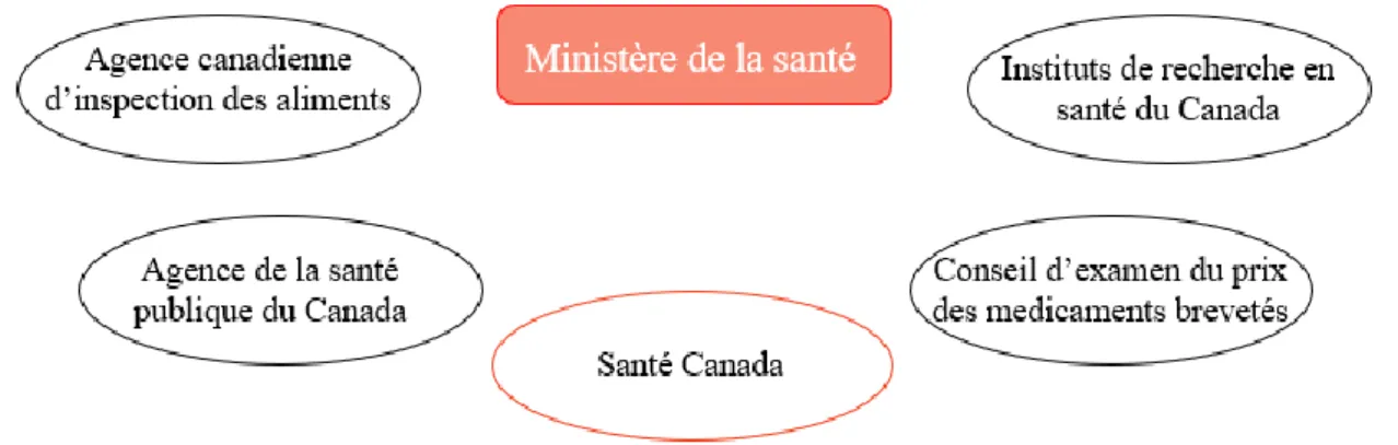 Figure 2: Organisation de Santé Canada 