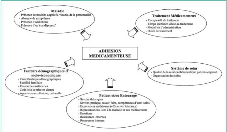 Figure 9: Facteurs influençant l'observance médicamenteuse