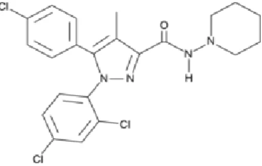 Figure 25 : Structure du rimonabant [94] 