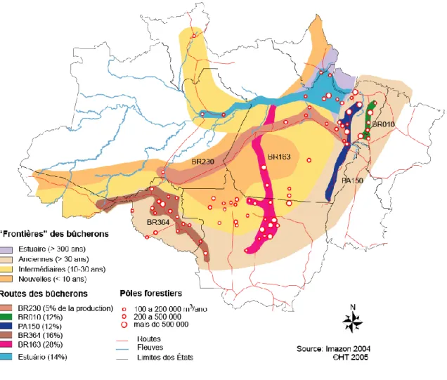 Figure n°  3 La poussée des bûcherons en Amazonie brésilienne 