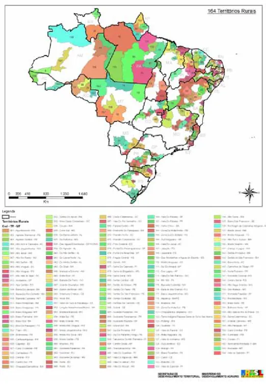 Figura 1 - Mapa dos Territórios Rurais no Brasil – 2011