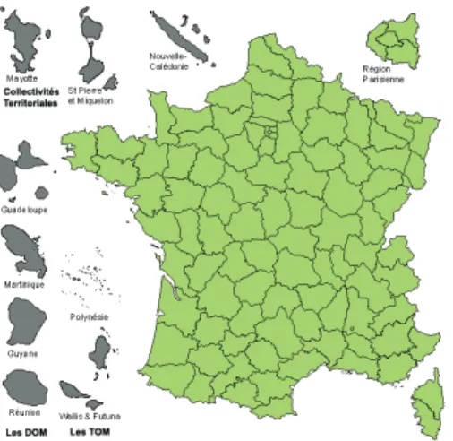 Figure 1: Répartition du châtaignier commun en France métropolitaine (Site n°91)  Cette  espèce  héliophile*  ou  de  demi-ombre  se  retrouve  dans  toute  la  France  et  plus particulièrement dans les forêts acidophiles*