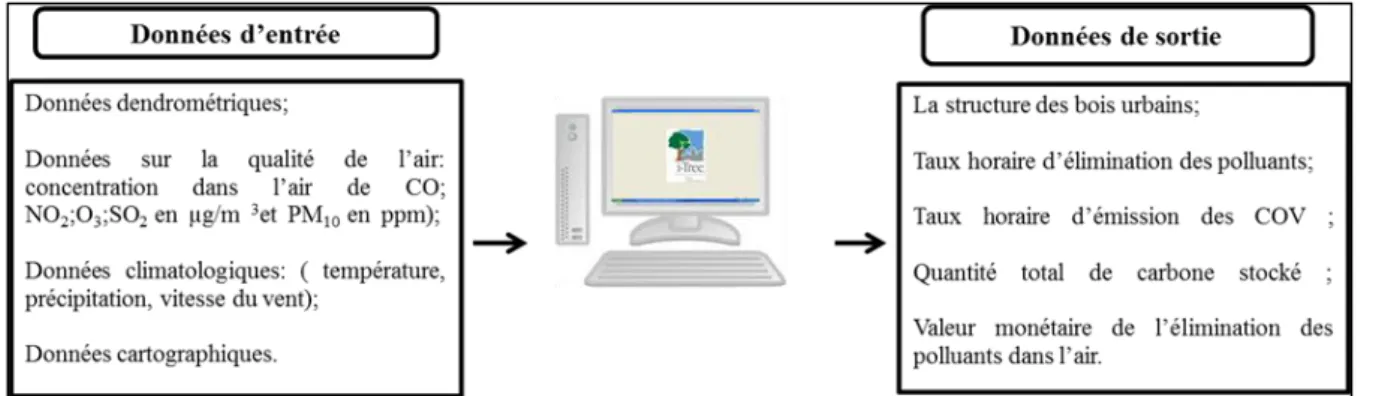 Figure 16. Données d’entrée et résultats du modèle i-Tree (Selmi, 2013) 