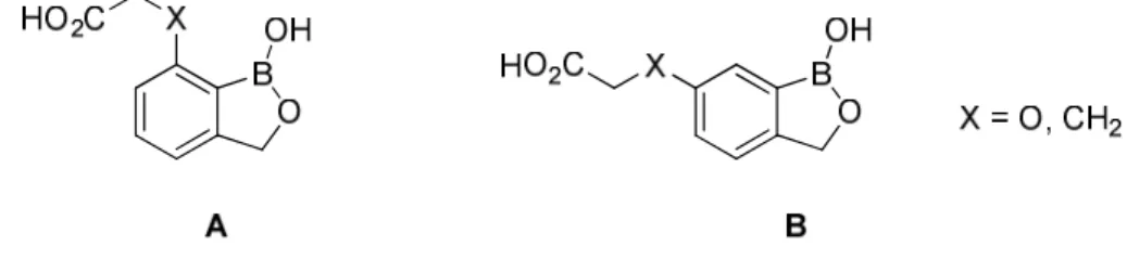 Figure 21 : Structures des « scaffolds » A et B à visée antiplasmodiale 