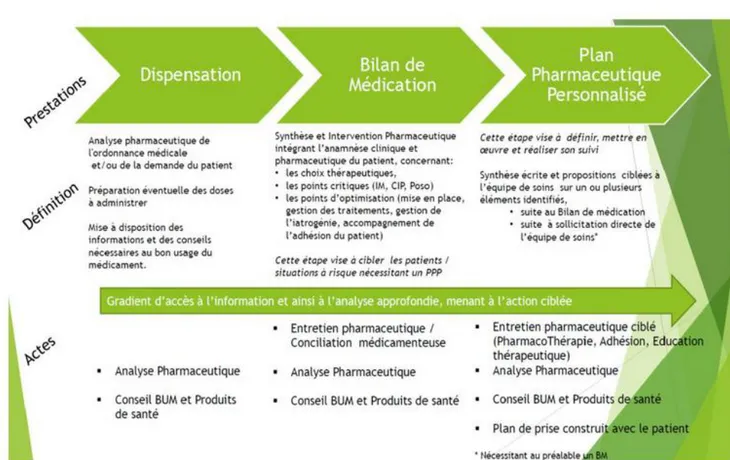 Figure 8 : Modèle 2017 de pharmacie clinique selon la SFPC. 