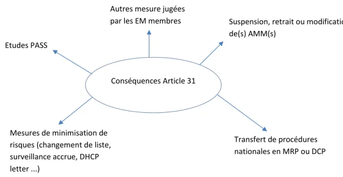 Figure 6 : Conséquences possibles d'un article 31 