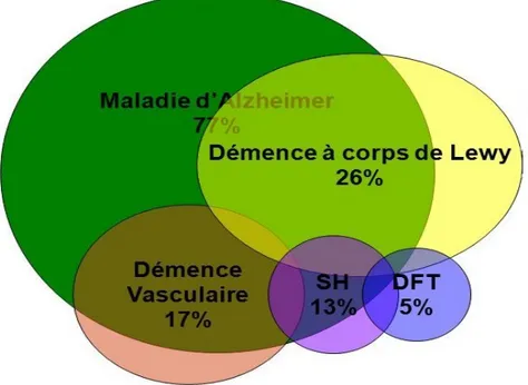 Figure 1: Fréquence de la MA dans les différentes catégories de démence