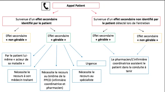 Figure 6 : Gestion de la survenue des effets secondaires chez le patient atteint d’hémopathie maligne 