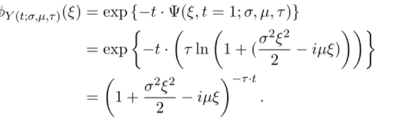 Figure 2.1: Premier incrément d’un processus subordonné