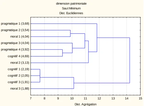 Figure 6 : CAH des réponses sur la dimension patrimoniale de la gouvernance