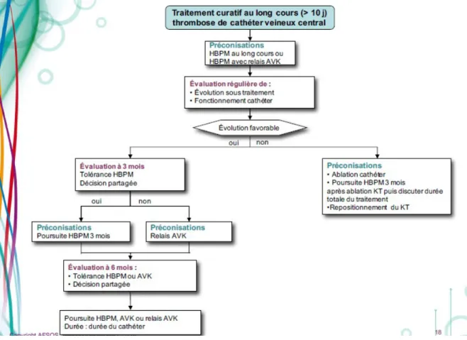 Figure 14     : arbre décisionnel de l'AFSOS concernant le traitement curatif au long cours &gt; 10 jours