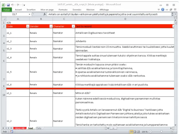 Figure   9   :   Exemple   du   module   Digital   Training   pour   la   préparation   des   retakes     