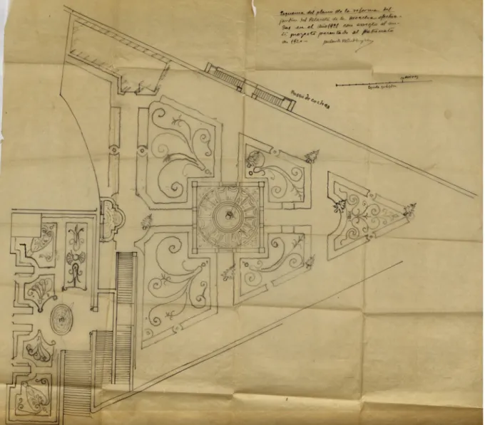 Figure 2. Javier de Winthuysen. Plan général de restauration du jardin de la Moncloa (1921)