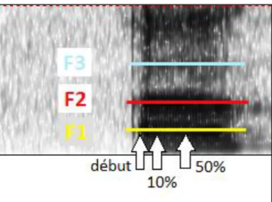 Figure 1 : spectrogramme de la voyelle française /a/ 