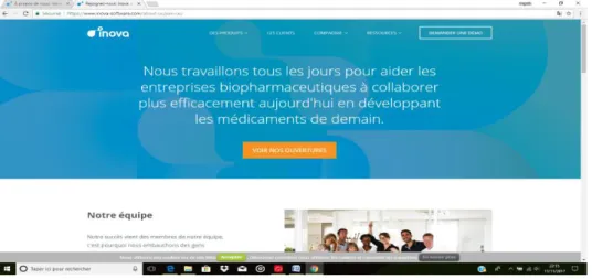 Figure 1 : Site Inova software (http 1) 