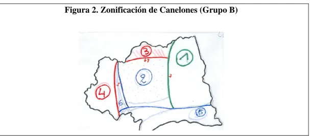 Figura 2. Zonificación de Canelones (Grupo B) 