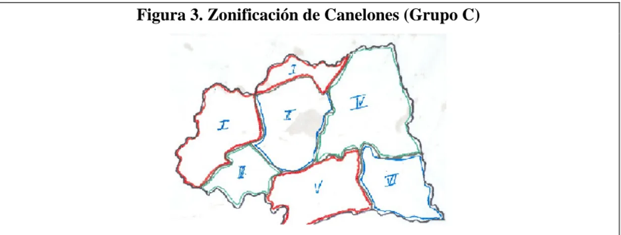 Figura 3. Zonificación de Canelones (Grupo C) 