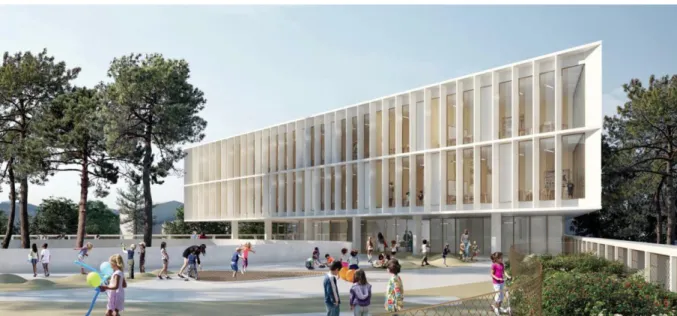 Figure 8 Ecole Marceau, cour élémentaire - Hessamfar Vérons architectes - Revue de projet juillet 2019 