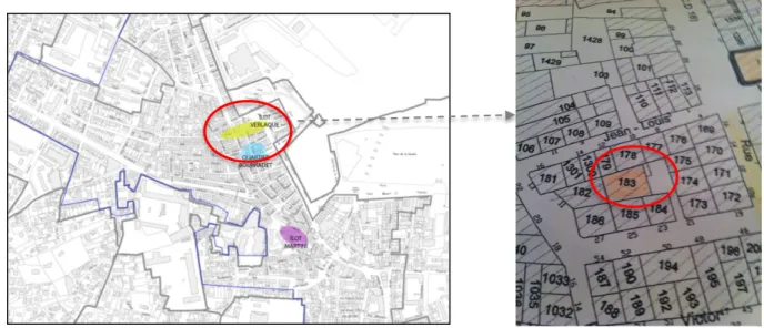Figure 13 : Les trois opérations prévues dans le projet de  Renouvellement Urbain du cœur de ville 