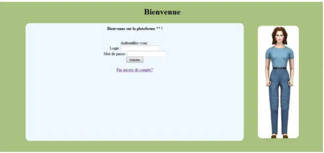 Figure 11 : Page d’authentification 