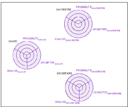 Figure 7 Savoirs et domaines mathématiques 