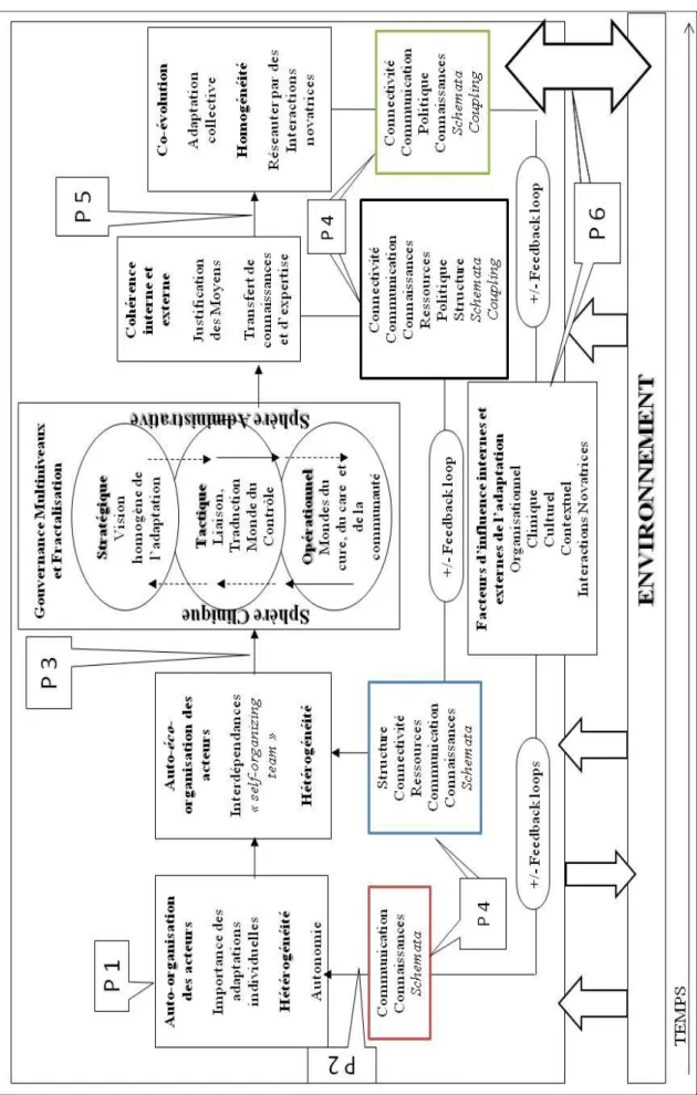 Figure 3: Cadre du processus d'adaptation de la gouvernance multiniveaux dans une organisation de santé