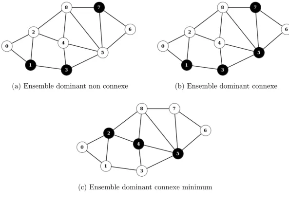 Figure 2.1 – Types d’ensembles dominants