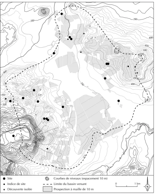 Fig. 2. L’occupation du bassin de Sarliève au Néolithique moyen.