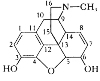 Figure 7. Structure moléculaire de la morphine