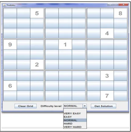 Figure 9. Exemple d’une grille de Sudoku initialisée.  