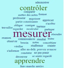 Figure 7 : Nuage global autour du mot &#34;évaluer&#34;