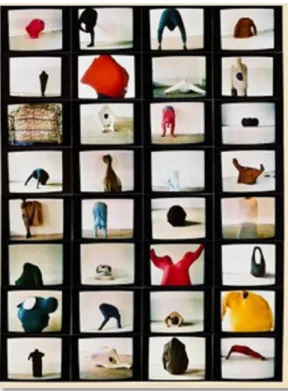 fig. 17: Erwin Wurm,  59 Stellengen (59 positions), 1997-1998 