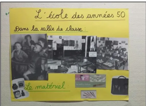 Figure 7 :   Affiche murale réalisée pour la classe 