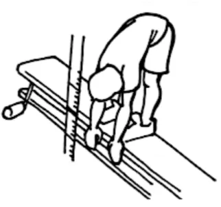 Figure 5 : Test de souplesse des ischios-jambiers réalisé en première et dernière séance