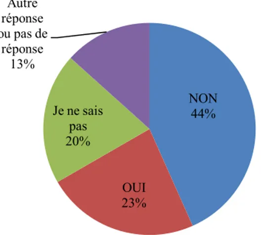 Figure 1 : Réponses à la question 5