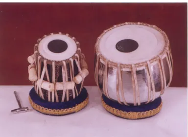 Figure 0.1. Un tabla dont les deux composantes sont le dayan (à gauche) et le bayan (à droite)