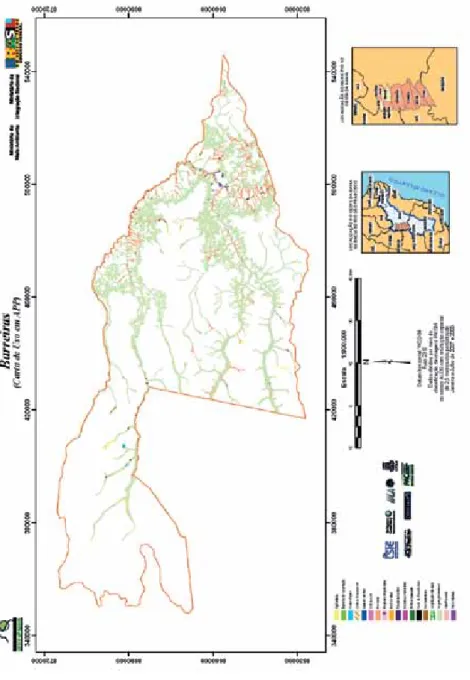 Figura 18 - Mapa das áreas de preservação permanente e  de seu uso indevido no Município de Barreiras