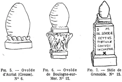 Fig.  5.  —  Ovoïde  d'Auriat (Creuse).  N°  6.  Fig.  6.  —  Ovoïde  de  Boulogne-sur-  Mer