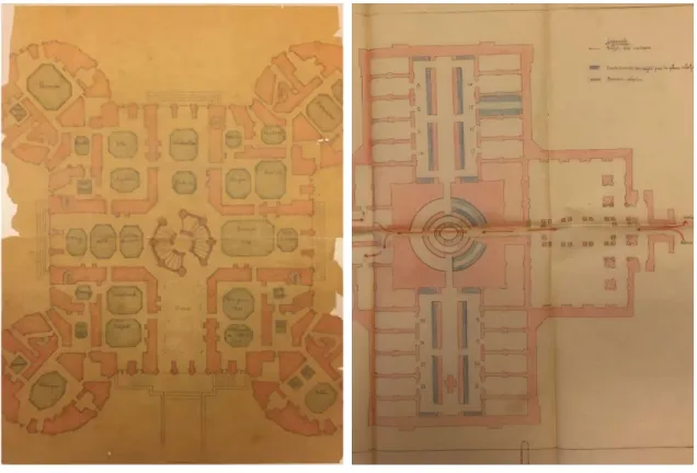 Figure 8 Disposition des plans-reliefs au château de 