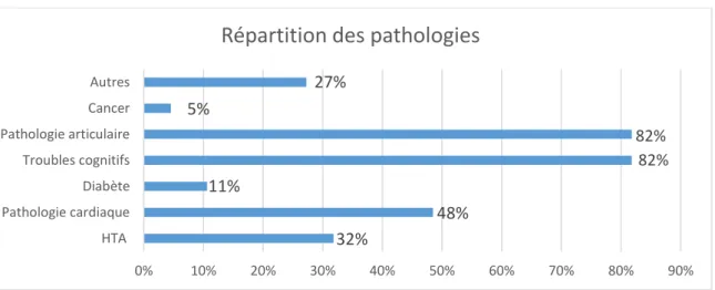 Figure 5 : Répartition des pathologies 