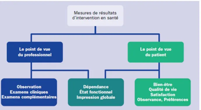 Figure 9 – Mesures de résultats d’intervention en santé  