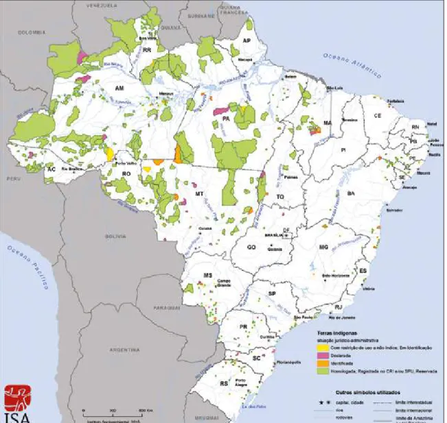 Figura 5. Tierras indígenas en Brasil