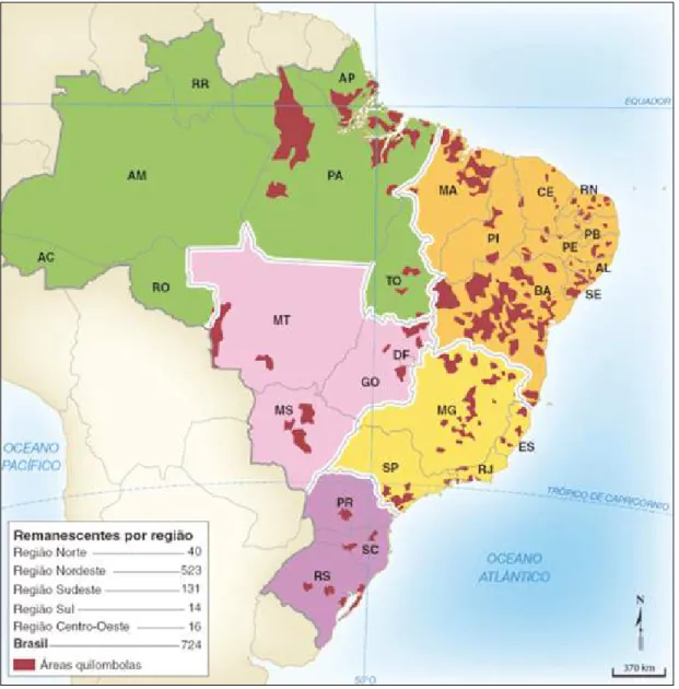 Figura 6. Comunidades quilombolas de Brasil