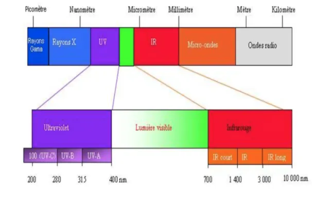 Figure 1 : Spectre électromagnétique (Paskin et al. 2014) 
