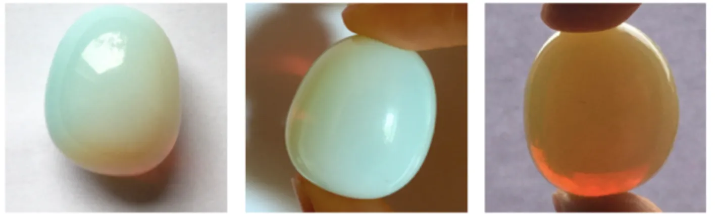 Fig. : 1.5. Observation de l’opalescence d’une opale artificielle 