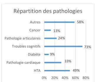 Figure 5 : Répartition des pathologies 