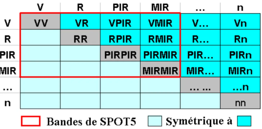 Fig. 1.2 : Combinaison de bandes pour une MCO généralisée. 