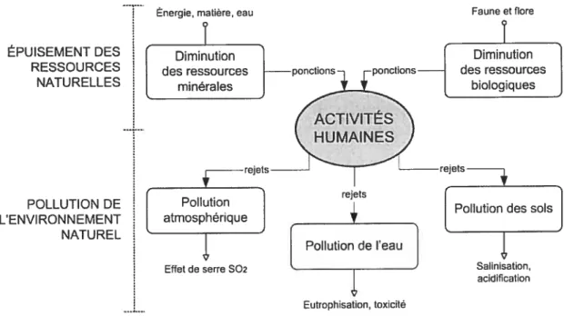 Figure i t Diversité des impacts sur l’environnement générés par les activités humaines.