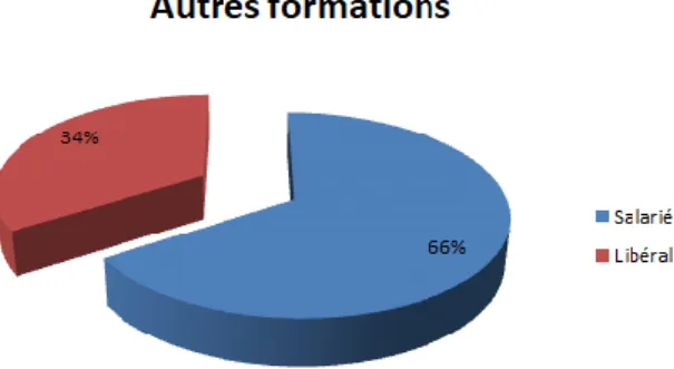 Figure 7 : Proportion des MK ayant d'autres formations en dehors de celle en ETP 