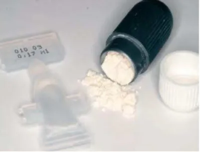 Figure 1 : Photographie d'une capsule prédosée de poudre de Biodentine™ et de sa pipette à usage unique 